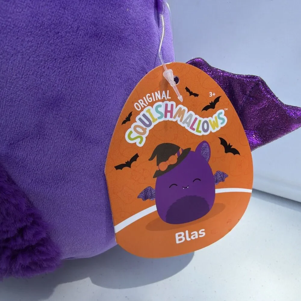 Squishmallows 10” Halloween Blas The Bat With Witch Hat Plush Toy